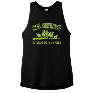 Hay Hustler Outstanding In My Field Ladies PosiCharge Tri-Blend Wicking Tank