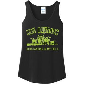 Hay Hustler Outstanding In My Field Ladies Essential Tank