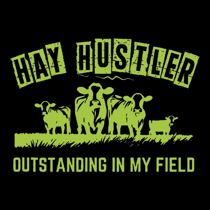 Hay Hustler Outstanding In My Field Flat Bill Trucker Hat