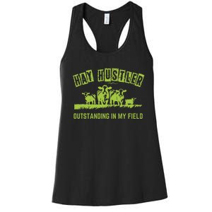 Hay Hustler Outstanding In My Field Women's Racerback Tank