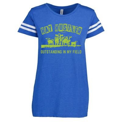 Hay Hustler Outstanding In My Field Enza Ladies Jersey Football T-Shirt