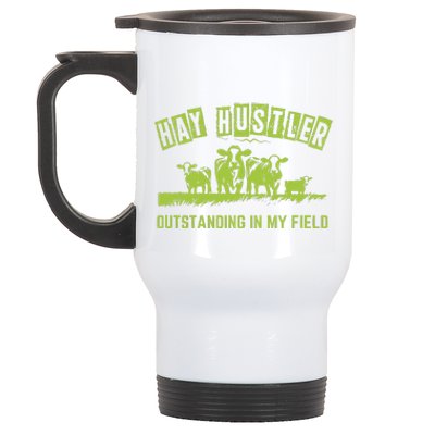 Hay Hustler Outstanding In My Field Stainless Steel Travel Mug