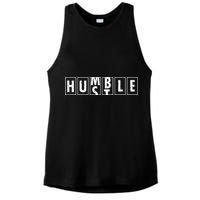Humble Hustle Odometer Style Graphic Design Ladies PosiCharge Tri-Blend Wicking Tank