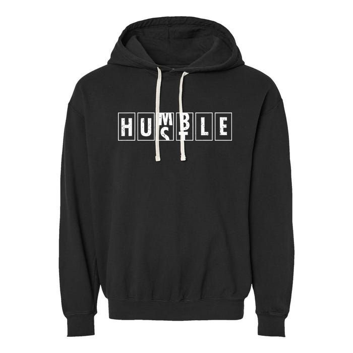 Humble Hustle Odometer Style Graphic Design Garment-Dyed Fleece Hoodie