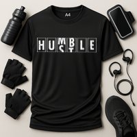 Humble Hustle Odometer Style Graphic Design Cooling Performance Crew T-Shirt