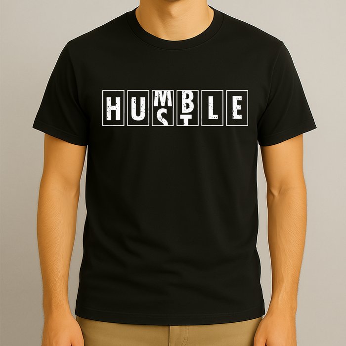 Humble Hustle Odometer Style Graphic Design T-Shirt