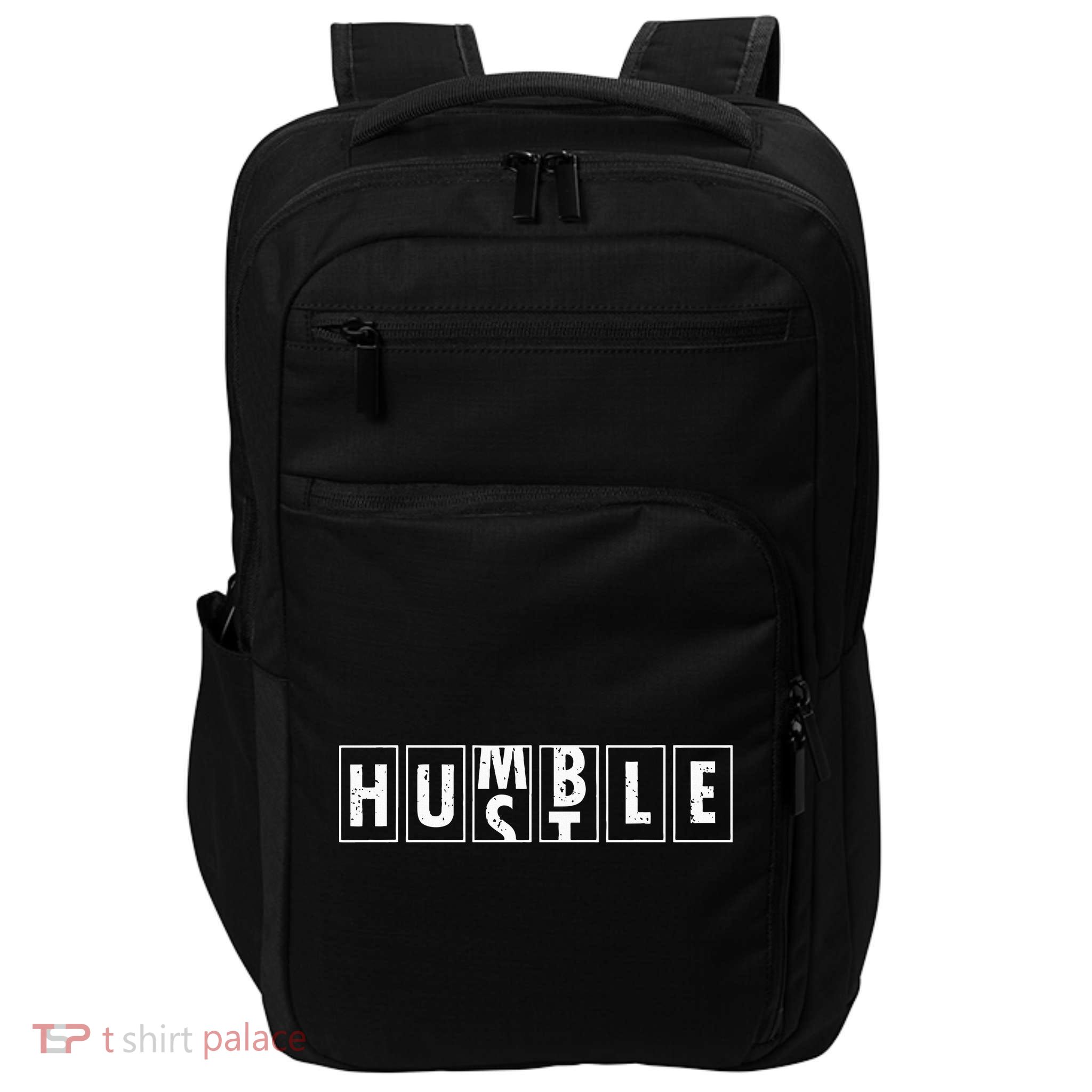 Humble Hustle Odometer Style Graphic Design Impact Tech Backpack