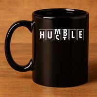 Humble Hustle Odometer Style Graphic Design 11oz C Handle Ceramic Mug