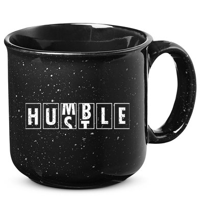 Humble Hustle Odometer Style Graphic Design 15oz Campfire Ceramic Mug