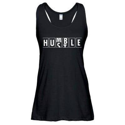 Humble Hustle Odometer Style Graphic Design Ladies Essential Flowy Tank