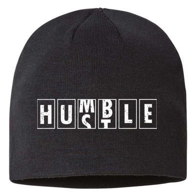 Humble Hustle Odometer Style Graphic Design Sustainable Beanie