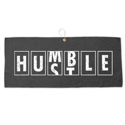 Humble Hustle Odometer Style Graphic Design Large Microfiber Waffle Golf Towel