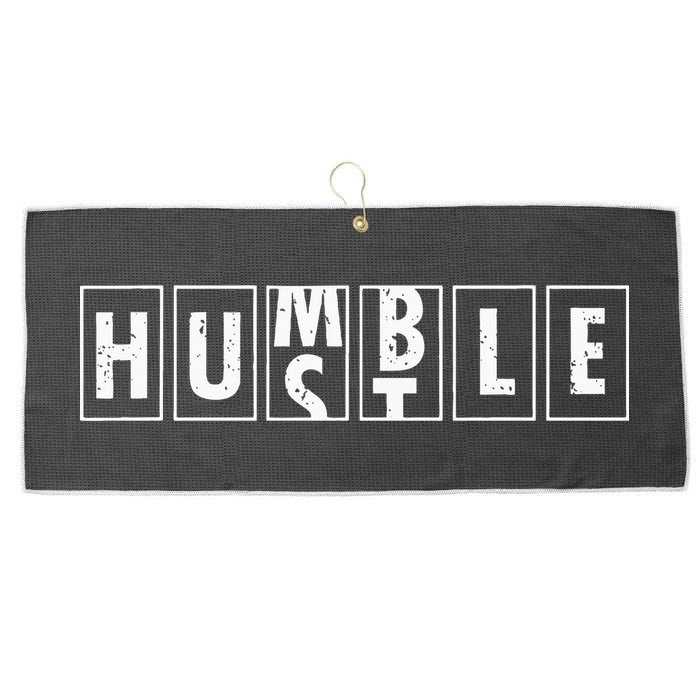 Humble Hustle Odometer Style Graphic Design Large Microfiber Waffle Golf Towel