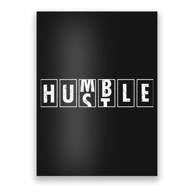 Humble Hustle Odometer Style Graphic Design Poster