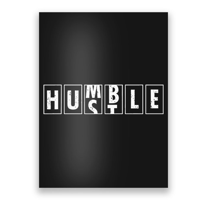 Humble Hustle Odometer Style Graphic Design Poster