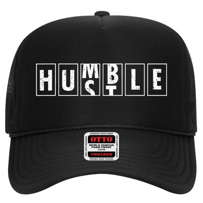 Humble Hustle Odometer Style Graphic Design Trucker Hat