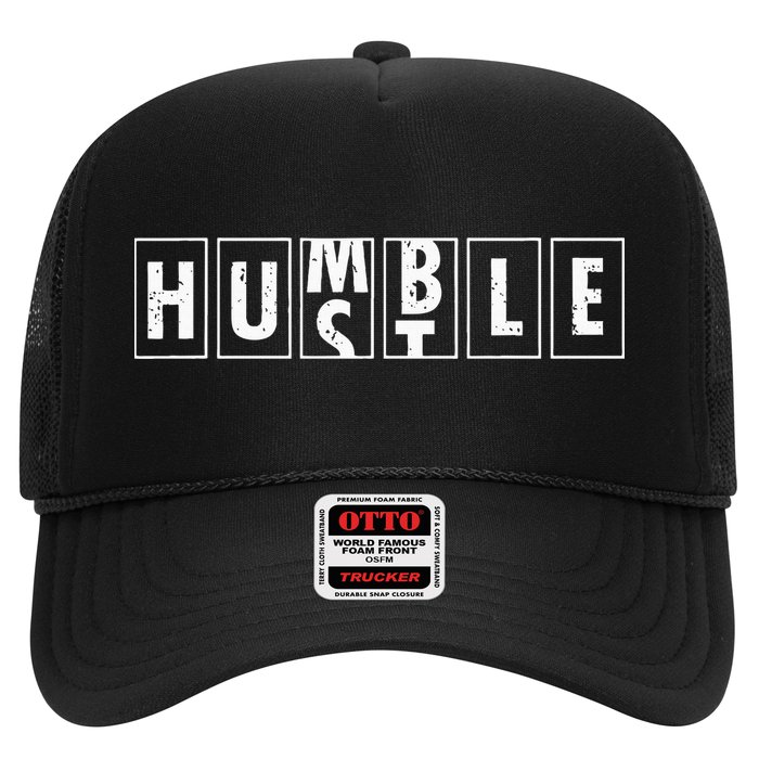 Humble Hustle Odometer Style Graphic Design Trucker Hat