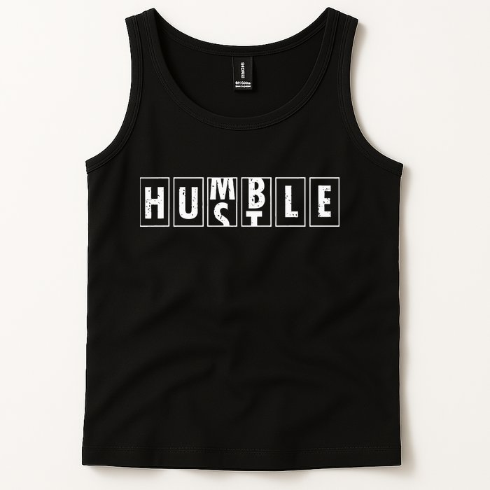 Humble Hustle Odometer Style Graphic Design Tank Top