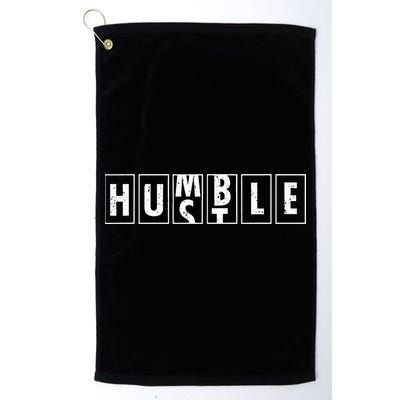 Humble Hustle Odometer Style Graphic Design Golf Towel