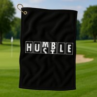 Humble Hustle Odometer Style Graphic Design Golf Towel