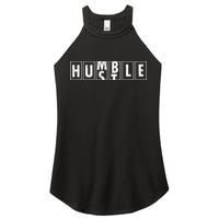 Humble Hustle Odometer Style Graphic Design Women's Perfect Tri Rocker Tank