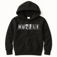 Humble Hustle Odometer Style Graphic Design Kids Hoodie