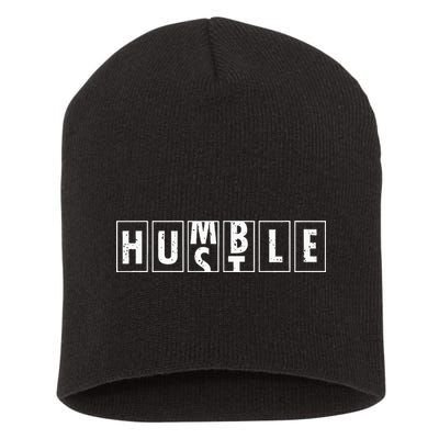 Humble Hustle Odometer Style Graphic Design Short Acrylic Beanie