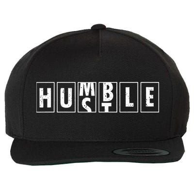 Humble Hustle Odometer Style Graphic Design Wool Snapback Cap