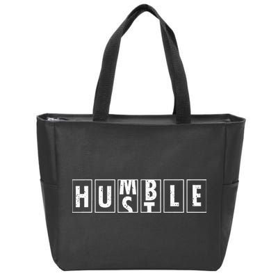 Humble Hustle Odometer Style Graphic Design Zip Tote Bag