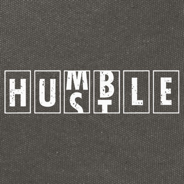 Humble Hustle Odometer Style Graphic Design Cotton Canvas Backpack