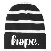 Hope Striped Beanie with Solid Band