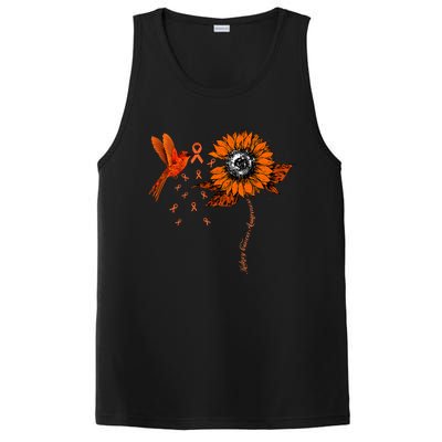 Hummingbird Holding Orange Ribbon Kidney Cancer Awareness PosiCharge Competitor Tank