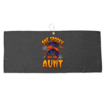 Happy Halloween One Spooky Aunt Large Microfiber Waffle Golf Towel