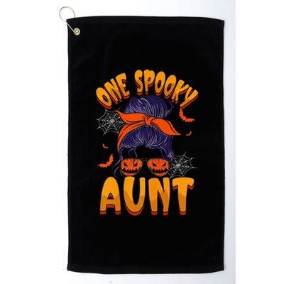 Happy Halloween One Spooky Aunt Platinum Collection Golf Towel