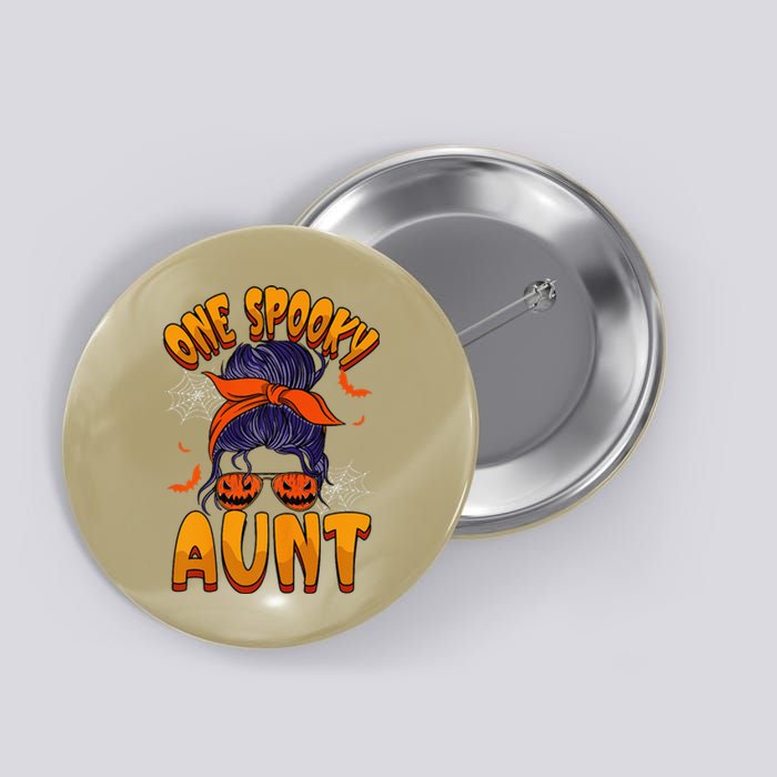 Happy Halloween One Spooky Aunt Button