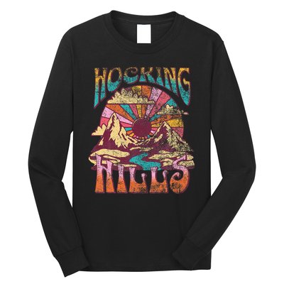 Hocking Hills Ohio Nature Hiking Mountains Outdoors Vintage Long Sleeve Shirt