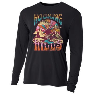 Hocking Hills Ohio Nature Hiking Mountains Outdoors Vintage Cooling Performance Long Sleeve Crew