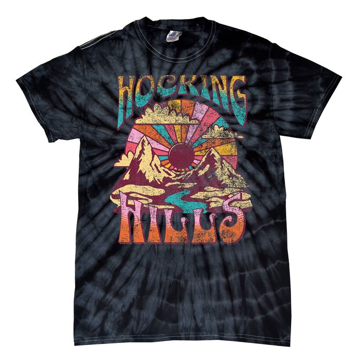 Hocking Hills Ohio Nature Hiking Mountains Outdoors Vintage Tie-Dye T-Shirt