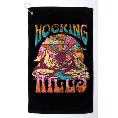 Hocking Hills Ohio Nature Hiking Mountains Outdoors Vintage Golf Towel