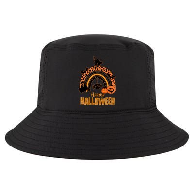 Happy Halloween Orange Patterned Rainbow Cool Comfort Performance Bucket Hat