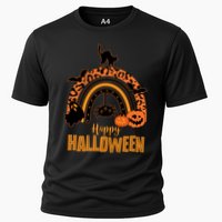 Happy Halloween Orange Patterned Rainbow Cooling Performance Crew T-Shirt