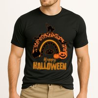 Happy Halloween Orange Patterned Rainbow Cooling Performance Crew T-Shirt
