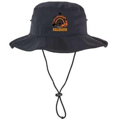 Happy Halloween Orange Patterned Rainbow Bucket Hat