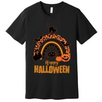 Happy Halloween Orange Patterned Rainbow Premium T-Shirt