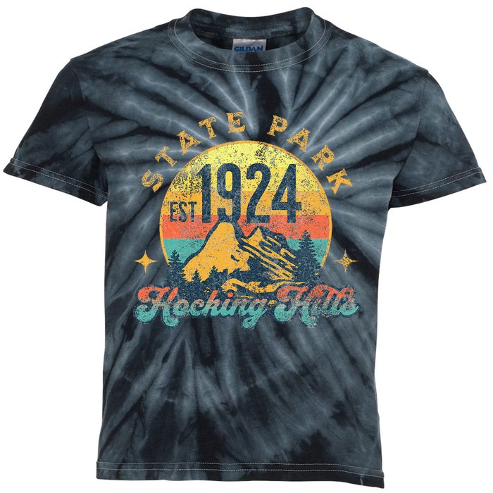 Hocking Hills Ohio Nature Mountains Hiking Outdoors Kids Tie-Dye T-Shirt