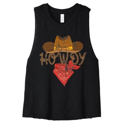 Howdy Women's Racerback Cropped Tank