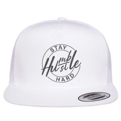 Humble Hustle Odometer Style Graphic Design Flat Bill Trucker Hat