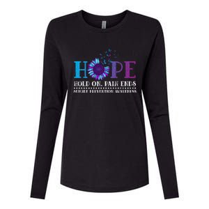 Hope Hold On Pain Ends Suicide Prevention Awareness Graphic Cool Gift Womens Cotton Relaxed Long Sleeve T-Shirt