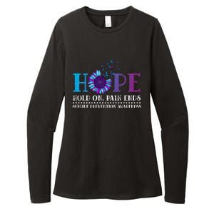 Hope Hold On Pain Ends Suicide Prevention Awareness Graphic Cool Gift Womens CVC Long Sleeve Shirt