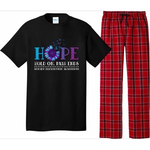 Hope Hold On Pain Ends Suicide Prevention Awareness Graphic Cool Gift Pajama Set